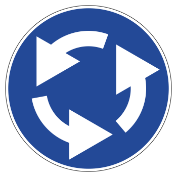 Дорожный знак 4.3 «Круговое движение» (металл 0,8 мм, II типоразмер: диаметр 700 мм, С/О пленка: тип Б высокоинтенсивная)